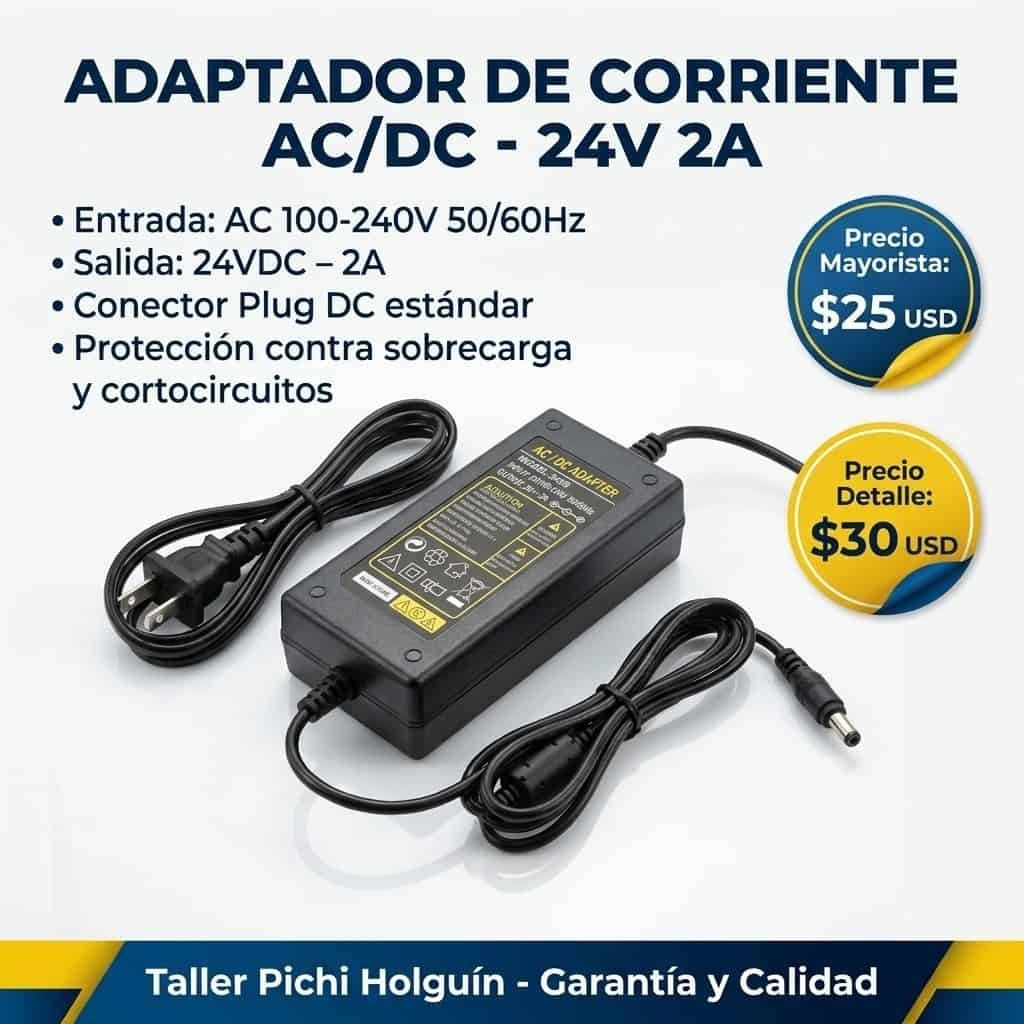 Adaptador de corriente AC/DC 24V 2A