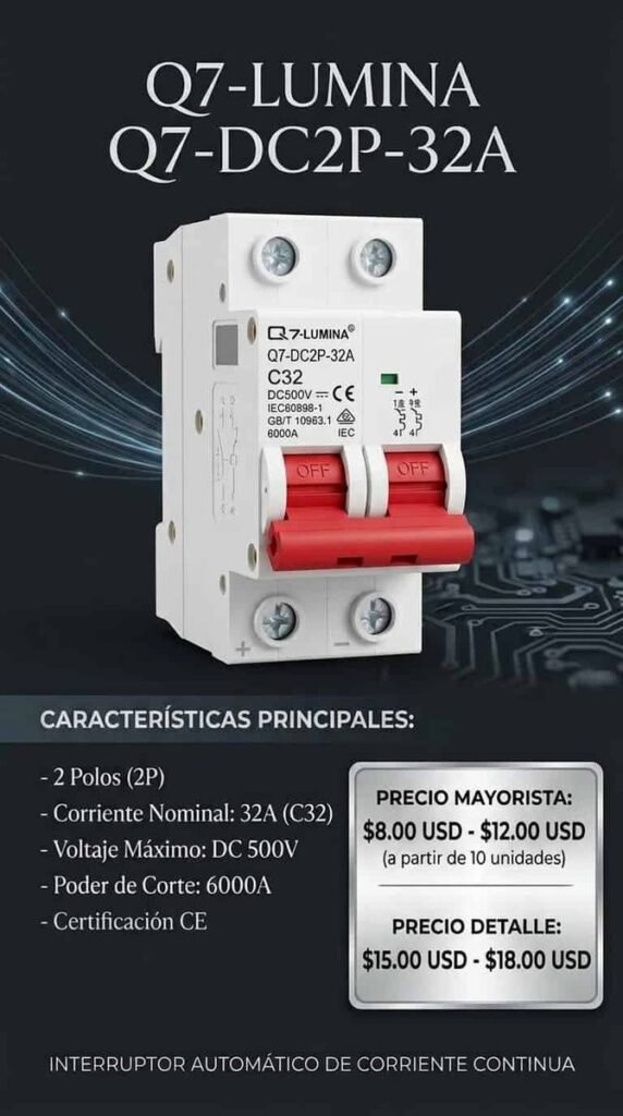 Breaker DC Q7-Lumina Q7-DC2P-32A
