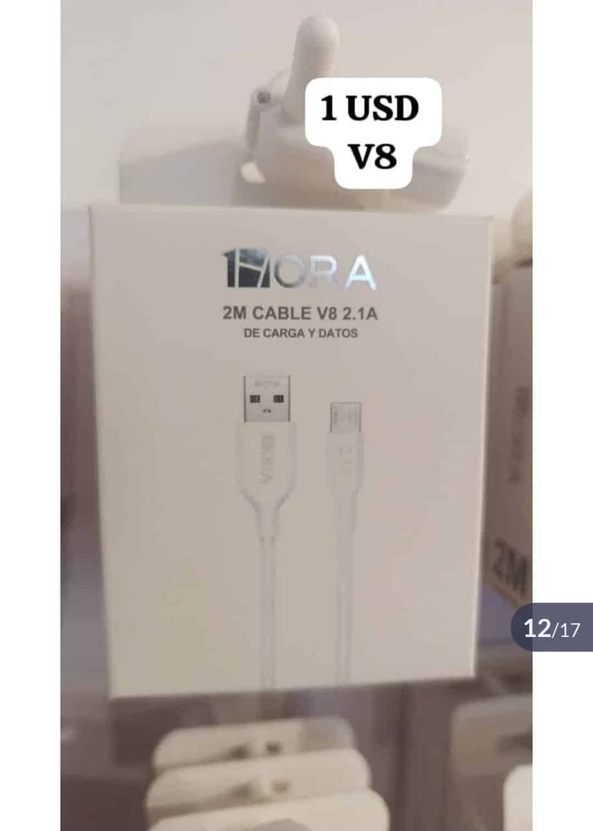Cable 1Hora micro USB (V8) 2 m, 2.1A