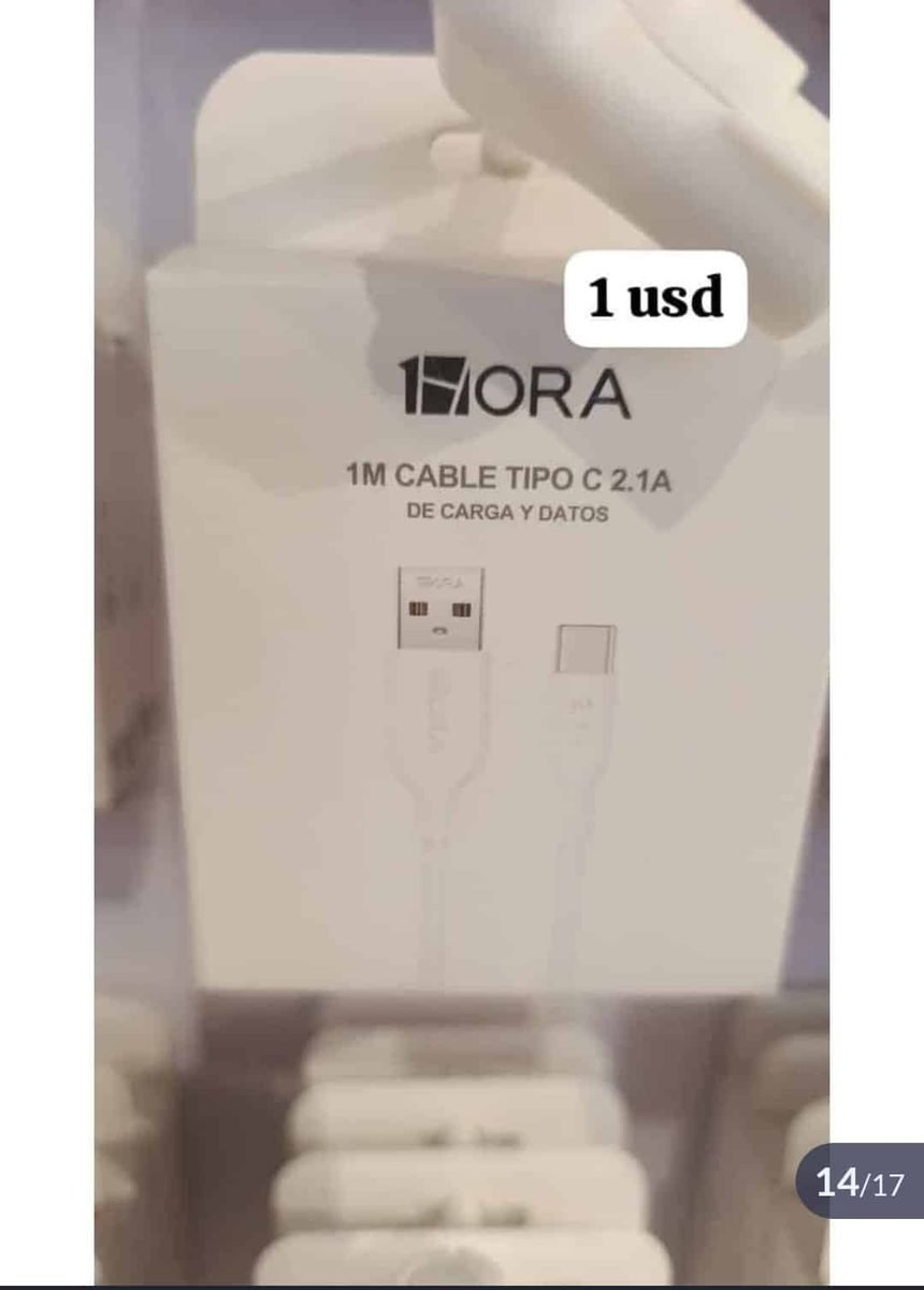 Cable 1Hora Tipo C 1 m, 2.1A
