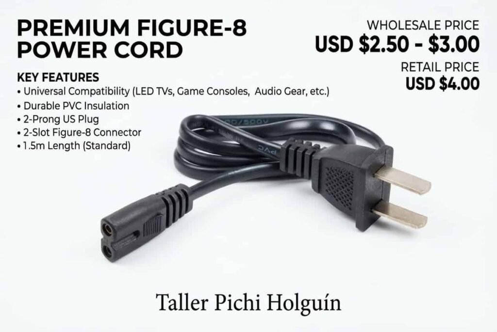 Cable de corriente tipo 8 (Figure-8)