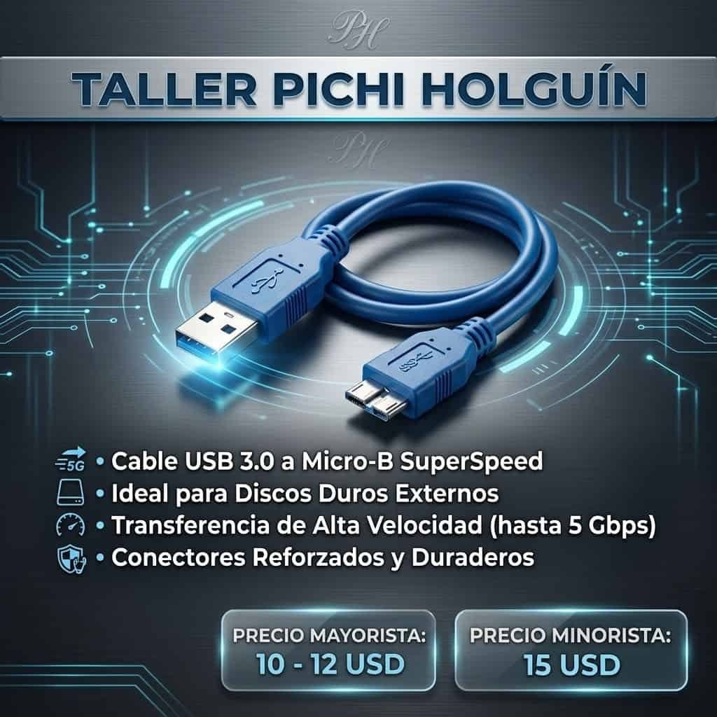 Cable USB 3.0 a micro-B para disco duro