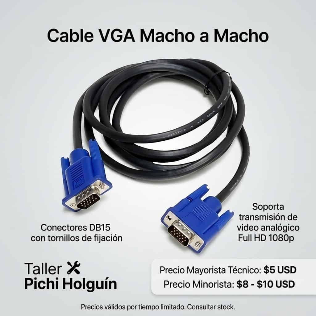 Cable VGA macho a macho