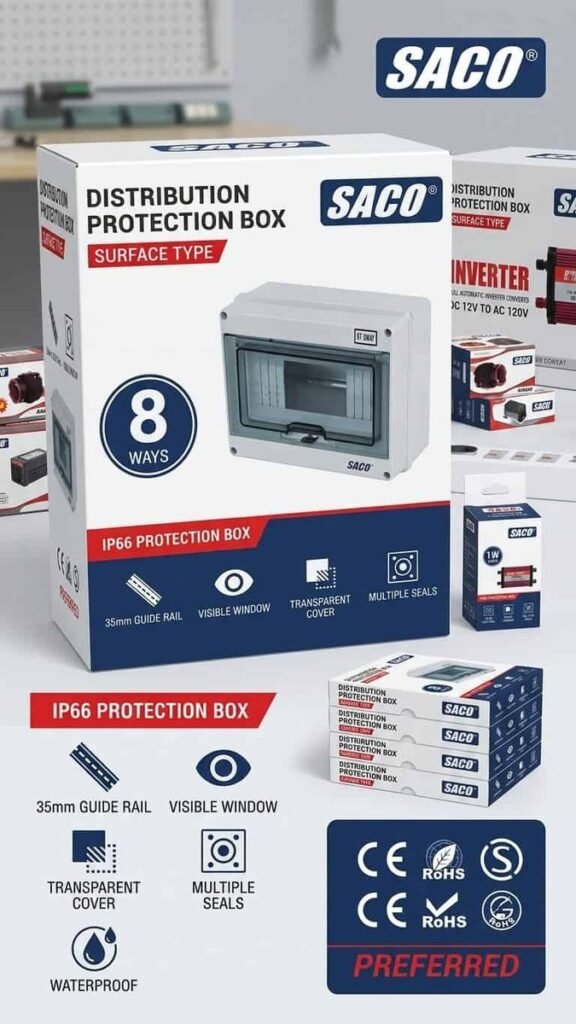 Caja de distribución SACO 8 vías (superficie) IP66