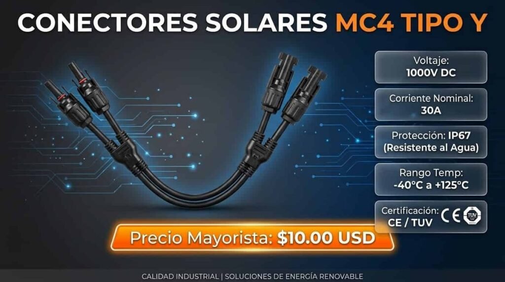 Conectores solares MC4 tipo Y