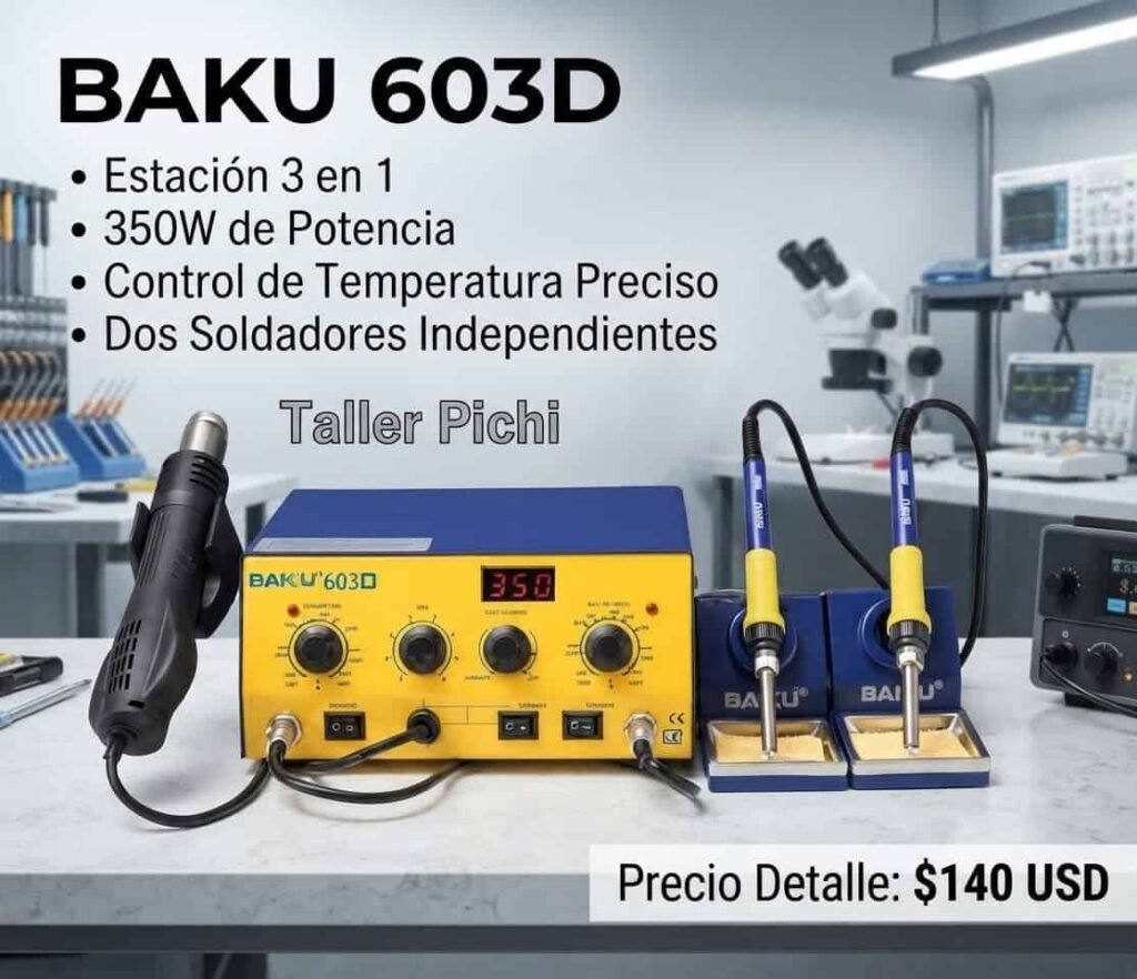 Estación de soldadura Baku 603D 3 en 1