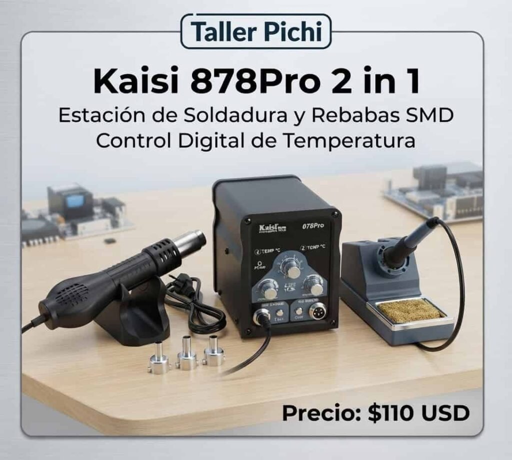 Estación de soldadura y rebabas Kaisi 878Pro 2 en 1