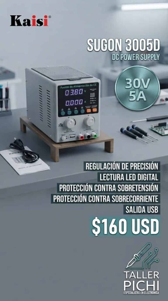 Fuente de alimentación Kaisi Sugon 3005D 30V 5A