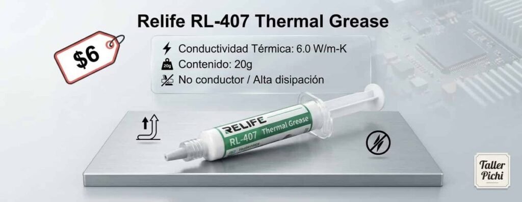 Grasa térmica Relife RL-407 (20 g)