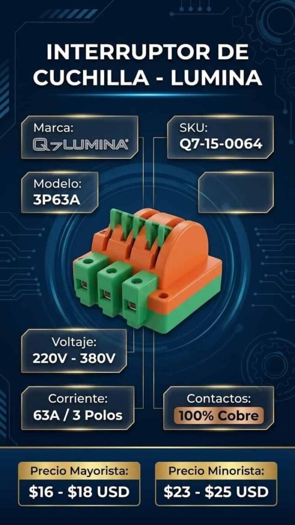 Interruptor de cuchilla Q7-Lumina 3P63A