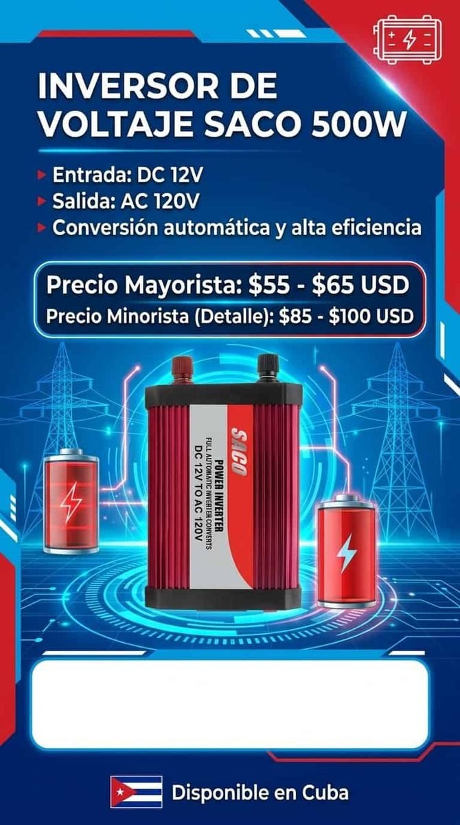 Inversor de voltaje SACO 500W