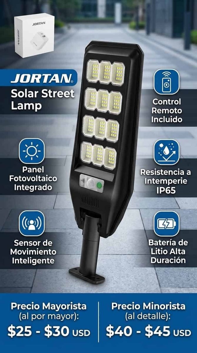 Lámpara solar de calle Jortan