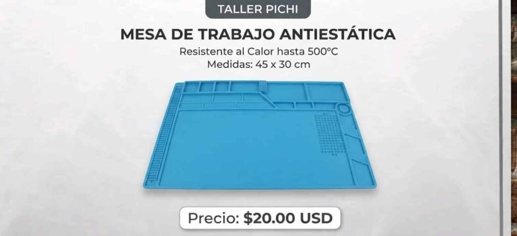 Mesa de trabajo antiestática de silicona