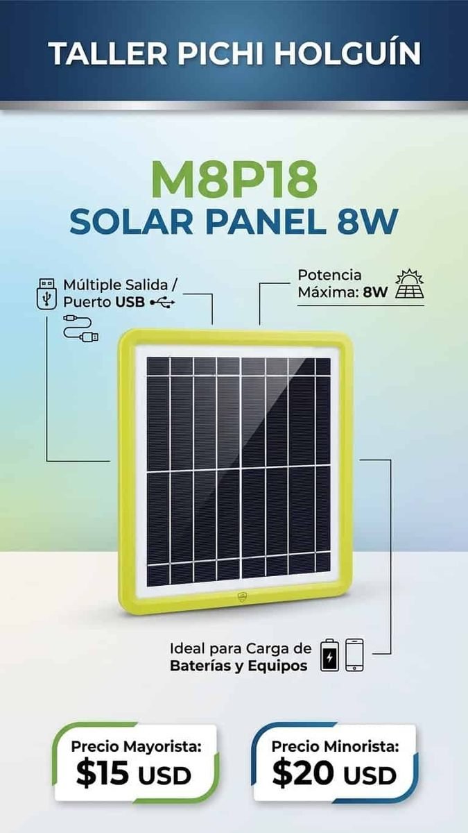 Panel solar 8W M8P18
