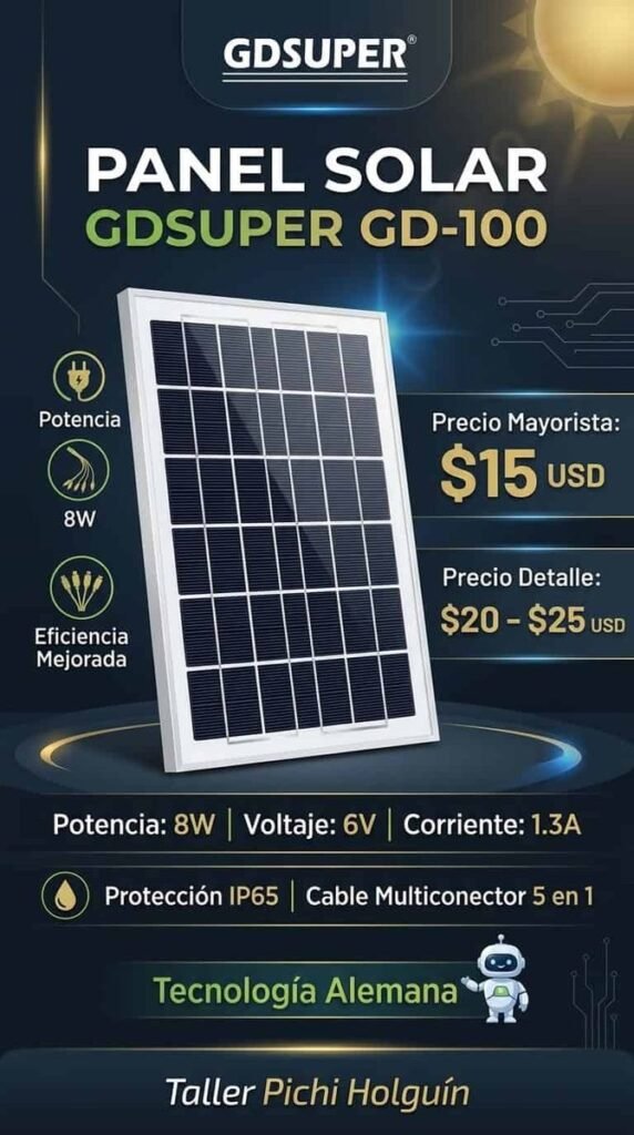 Panel solar GDSuper GD-100 8W