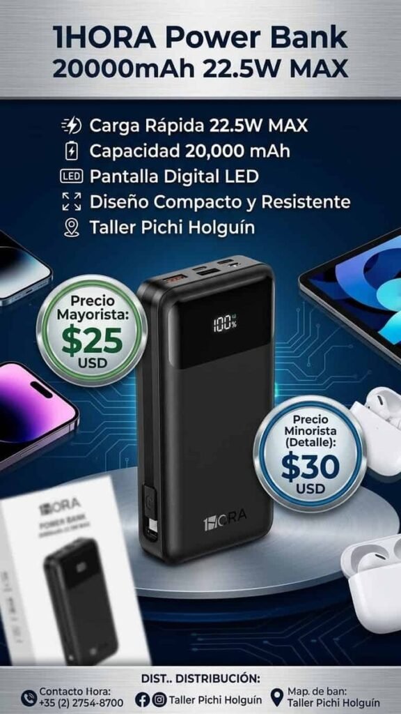Powerbank 1Hora 20000 mAh 22.5W