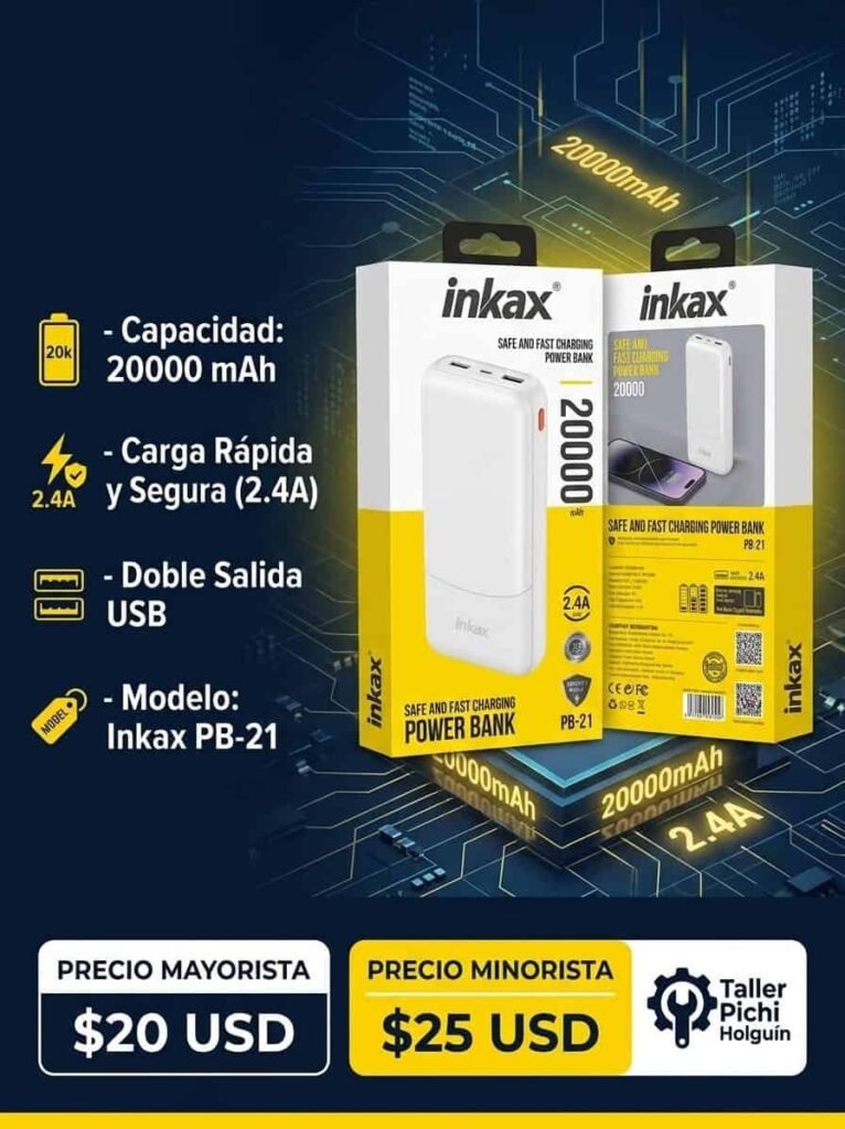 Powerbank Inkax PB-21 20000 mAh