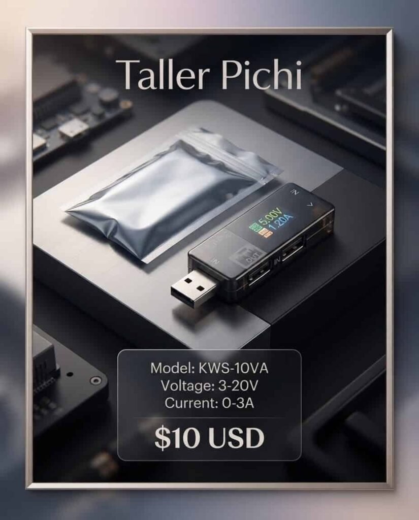 Probador USB de voltaje y corriente KWS-10VA