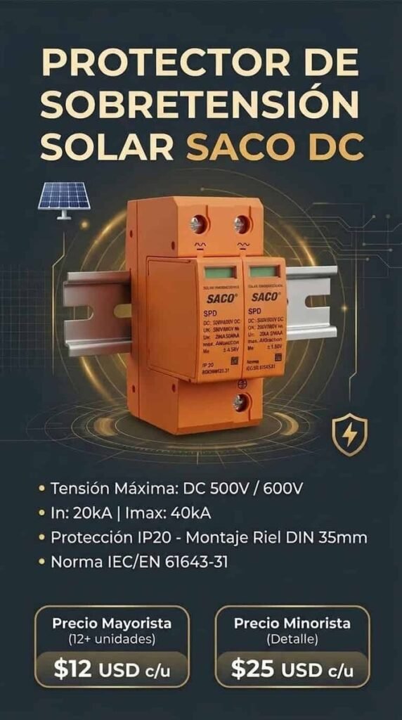 Protector de sobretensión solar SACO DC