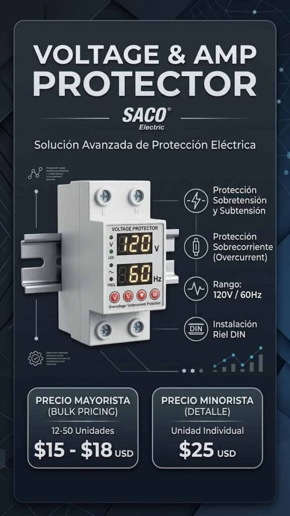 Protector de voltaje y corriente SACO