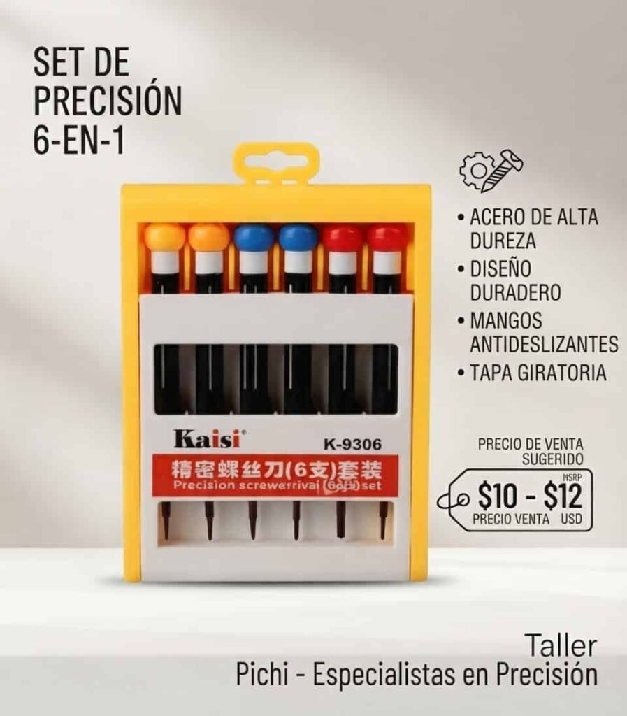 Set de destornilladores de precisión Kaisi K-9306 (6 en 1)